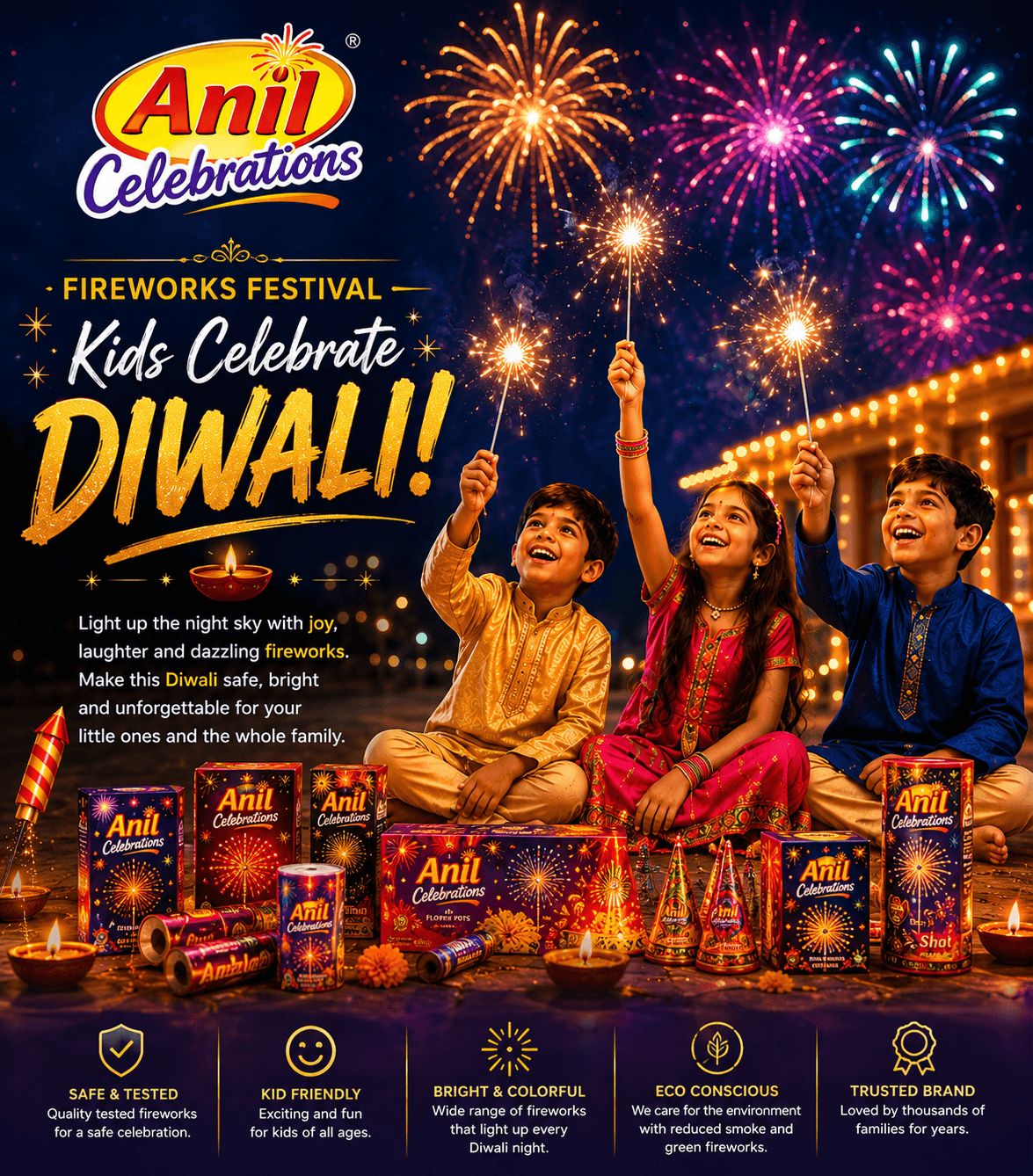 Anil Celebrations Diwali fireworks and crackers